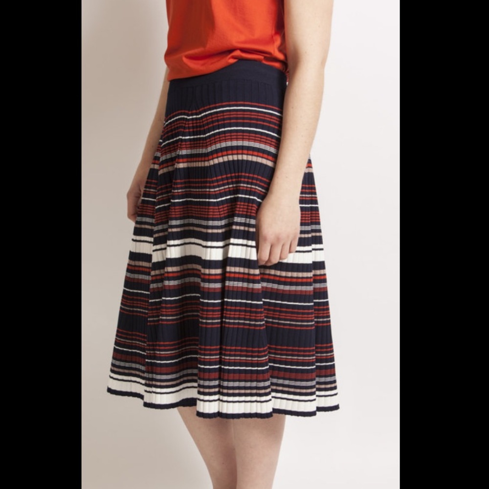 Norse Projects Juno Pleated Stripe Skirt